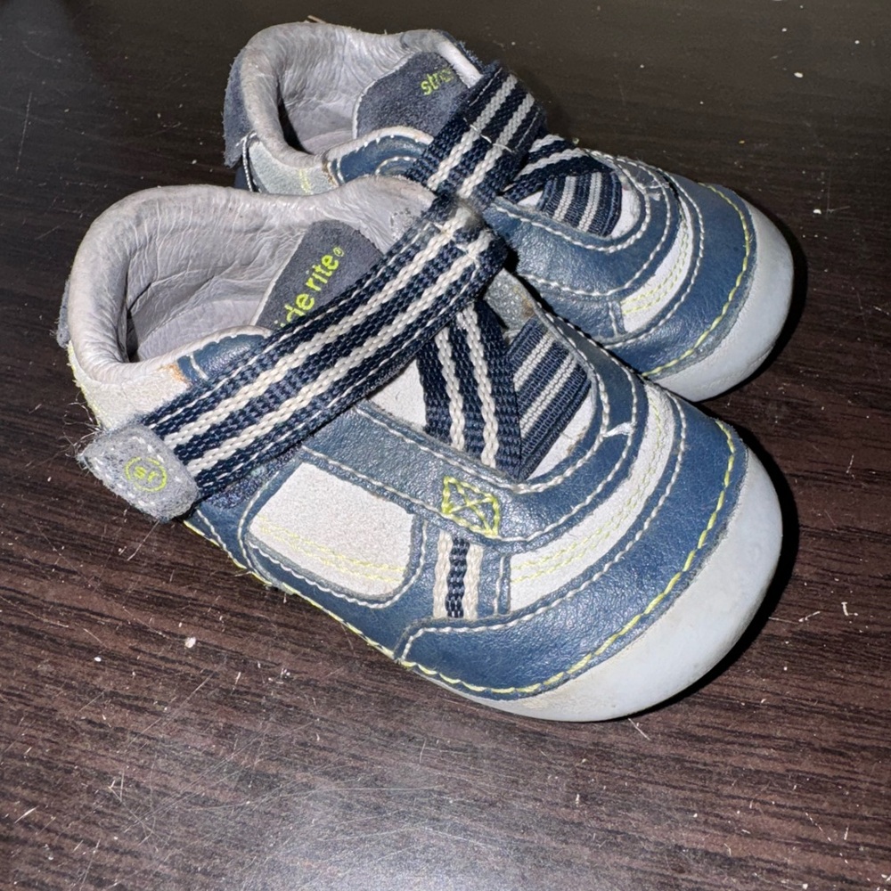 Stride Rite Navy and Gray Baby Walkers